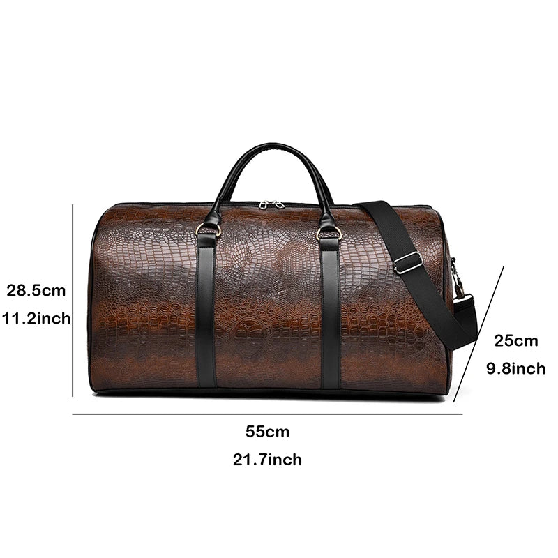 Men's Leather Duffle Bag