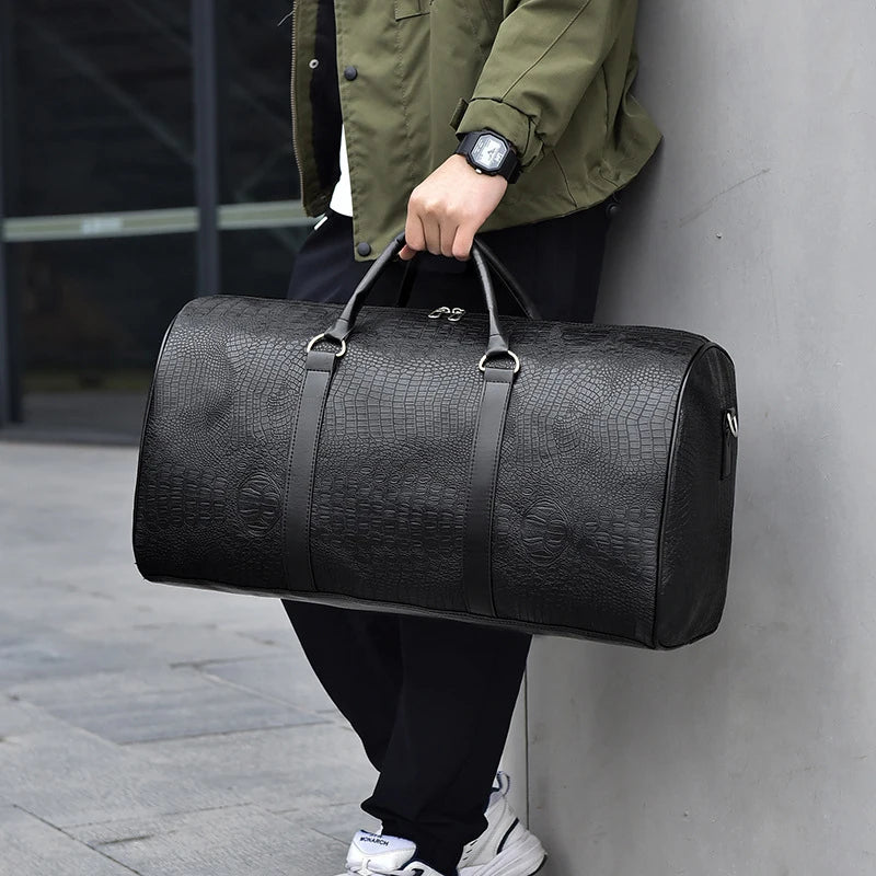 Men's Leather Duffle Bag