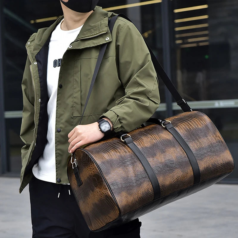 Men's Leather Duffle Bag